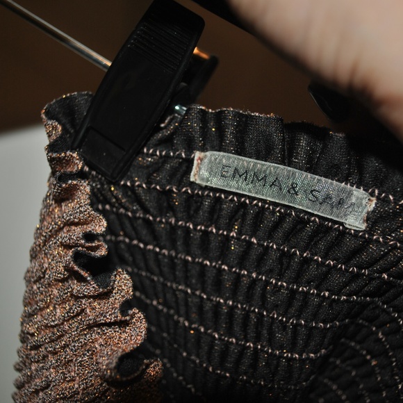 Emma & Sam Bronze Golden Crop Tube Top - Picture 3 of 3